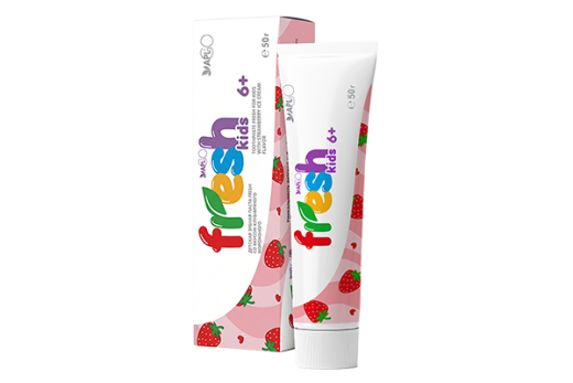 Pasta dental infantil FRESH con sabor a helado de fresa (para niños a partir de 6 años)